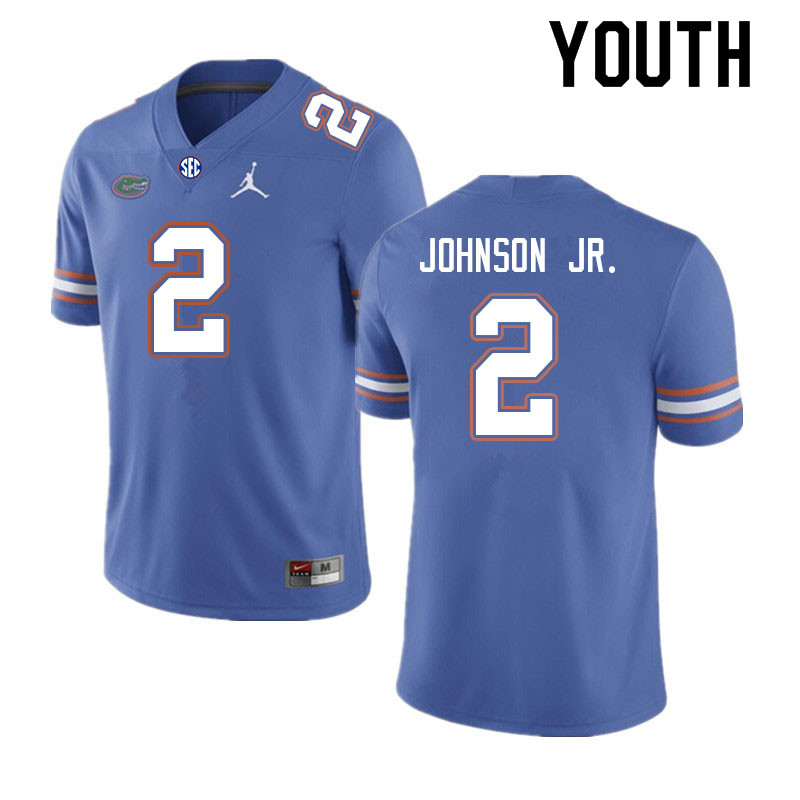 Youth #2 Montrell Johnson Jr. Florida Gators College Football Jerseys Sale-Royal - Click Image to Close